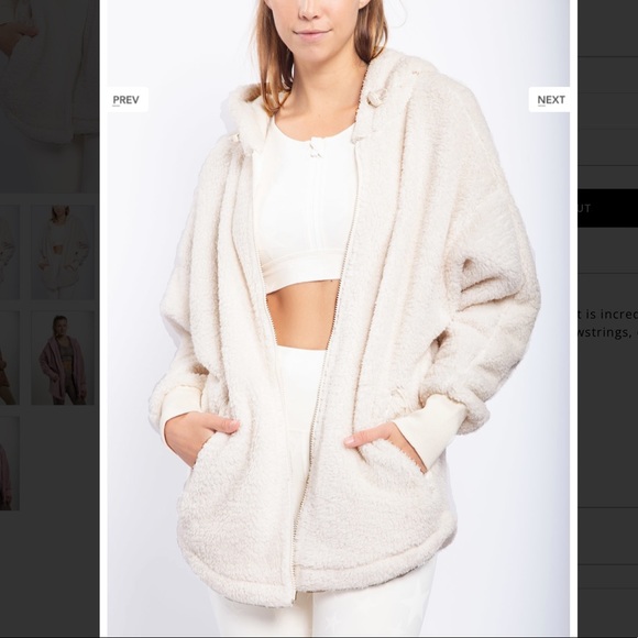 Stone Sherpa Hoodie - Picture 4 of 4